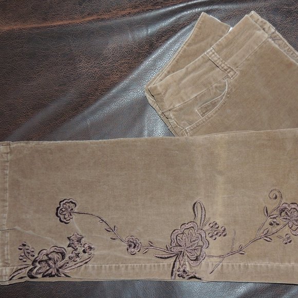 Vintage Chadwicks - Finely Corded 5 Pocket Wide Leg Relaxed Fit Embroidered - Picture 2 of 6